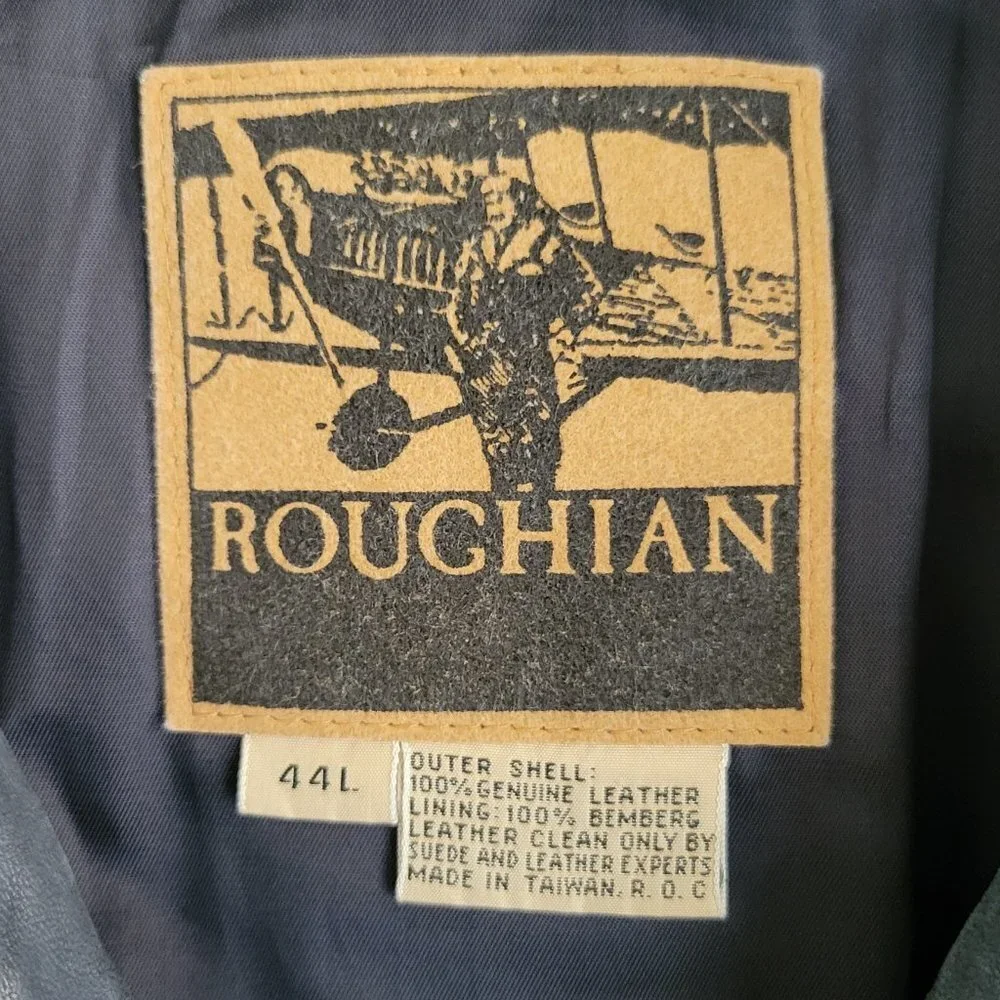Roughian Men's Leather Jacket Size 44